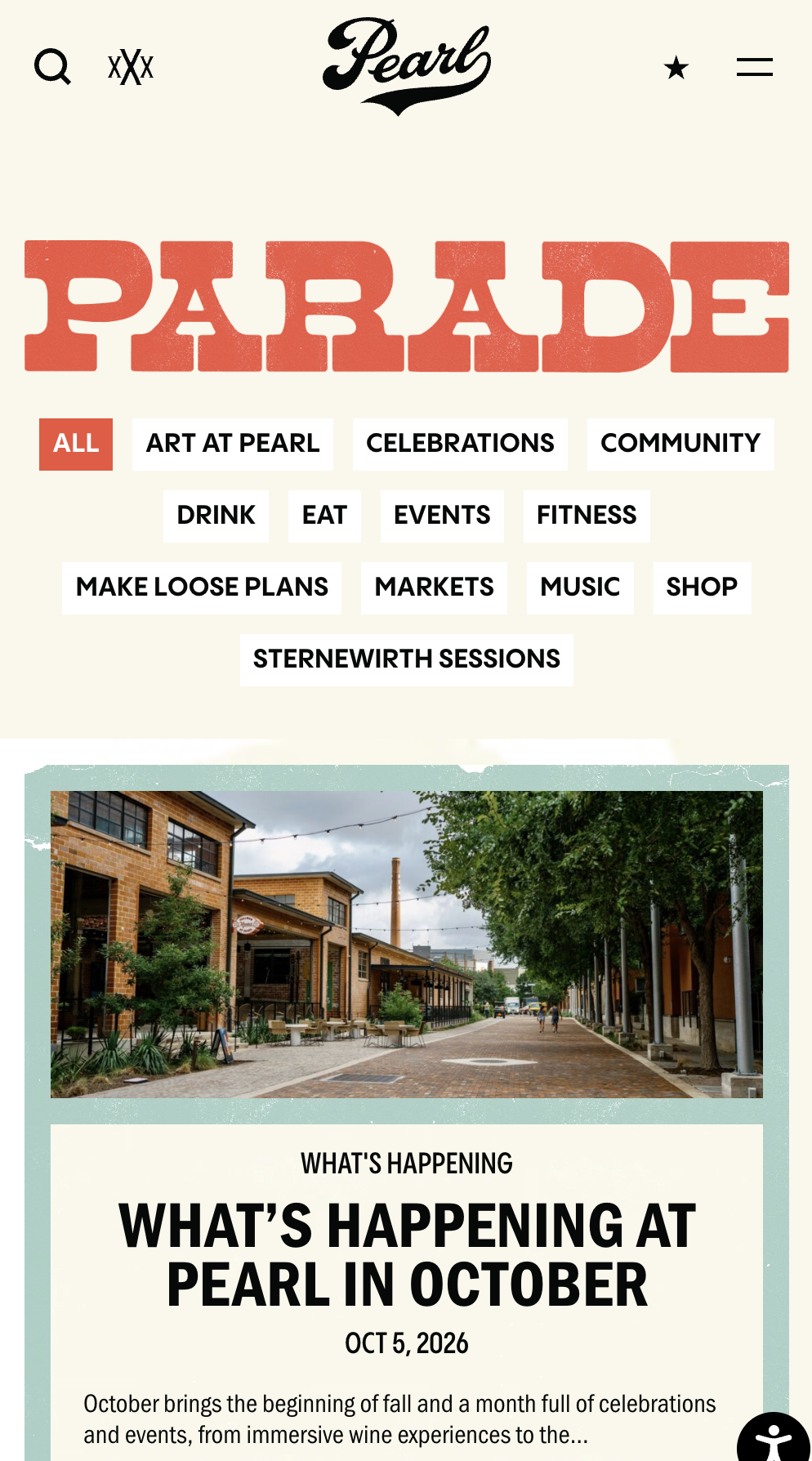 Parade magazine Pearl, San Antonio